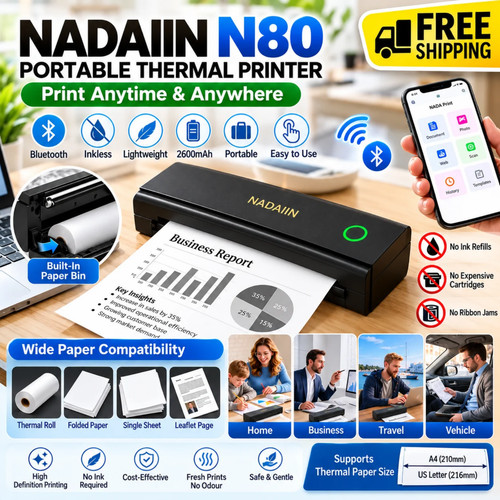Portable thermal printer - a4,